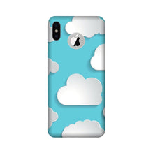 Clouds Mobile Back Case for iPhone Xs logo cut  (Design - 210)