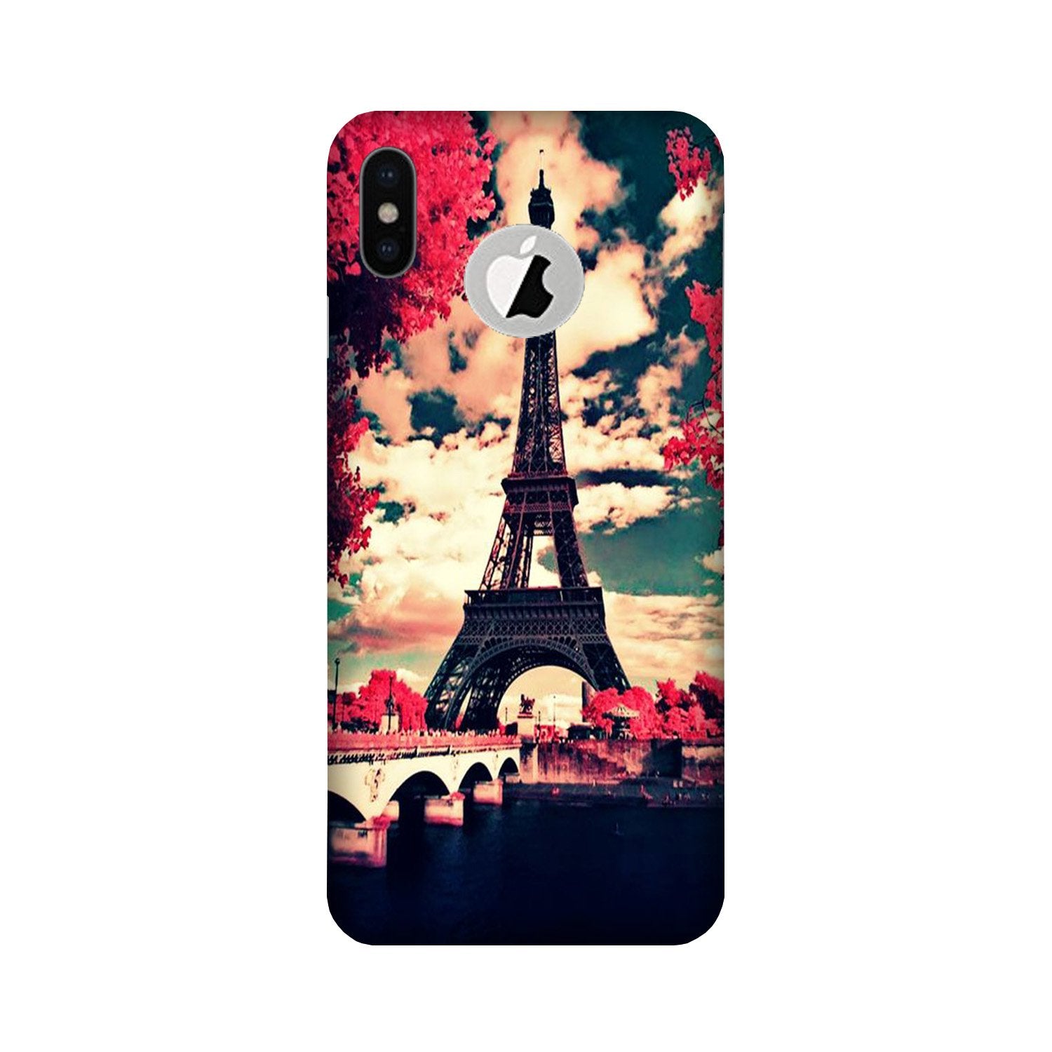 Eiffel Tower Case for iPhone Xs logo cut(Design No. 212)