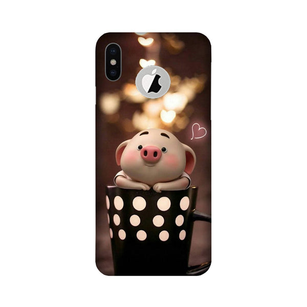 Cute Bunny Case for iPhone Xs logo cut  (Design No. 213)