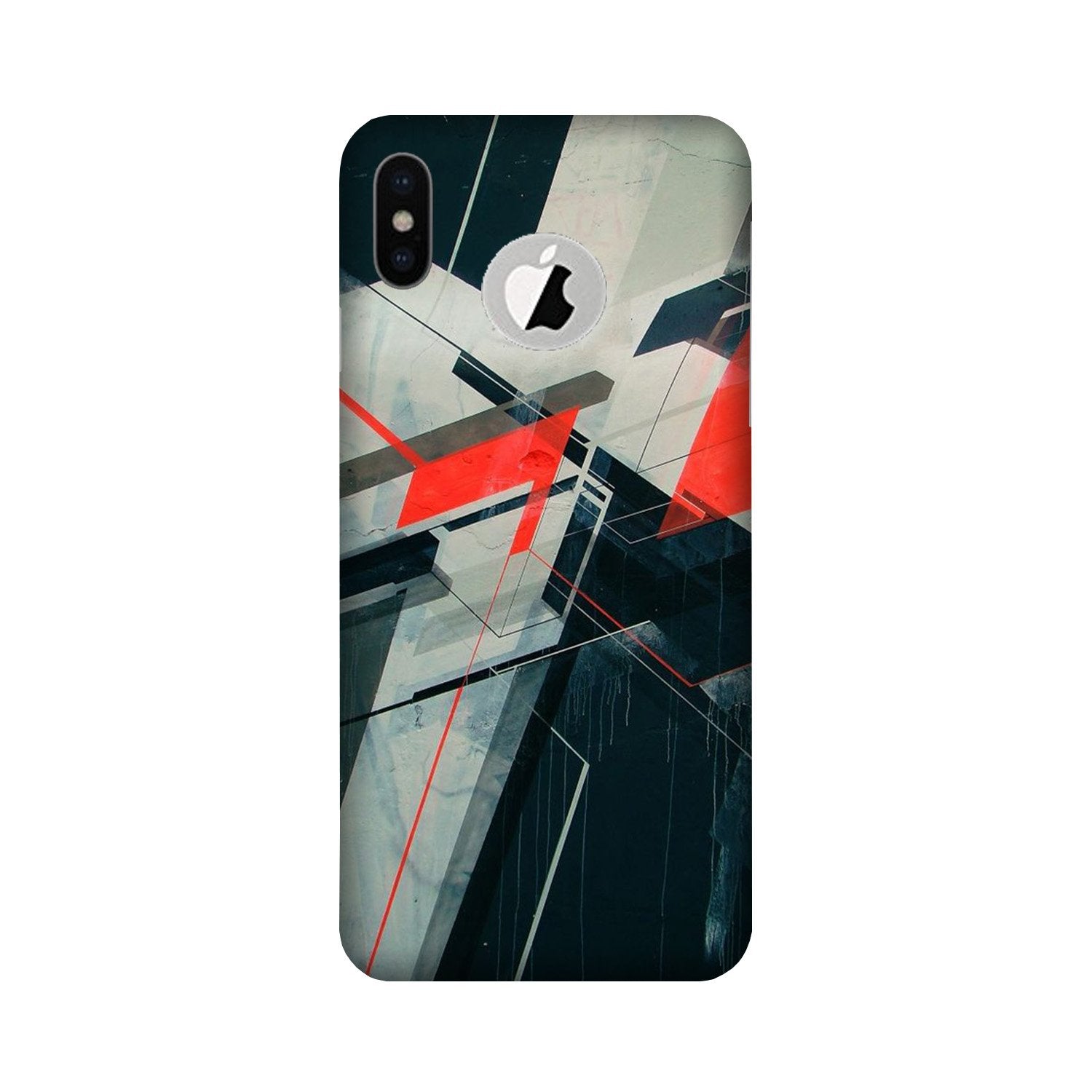 Modern Art Case for iPhone Xs logo cut  (Design No. 231)