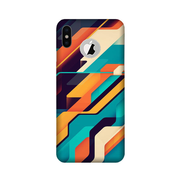Modern Art Case for iPhone Xs logo cut  (Design No. 233)