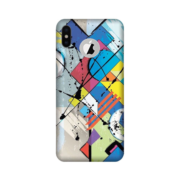 Modern Art Case for iPhone Xs logo cut  (Design No. 235)