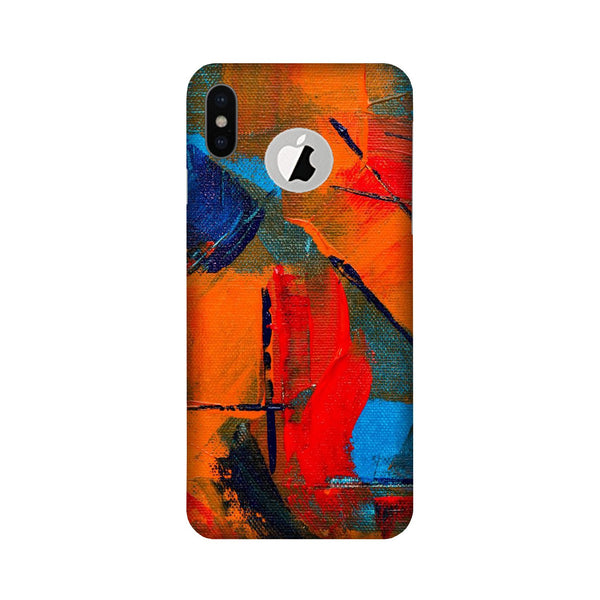 Modern Art Case for iPhone Xs logo cut  (Design No. 237)
