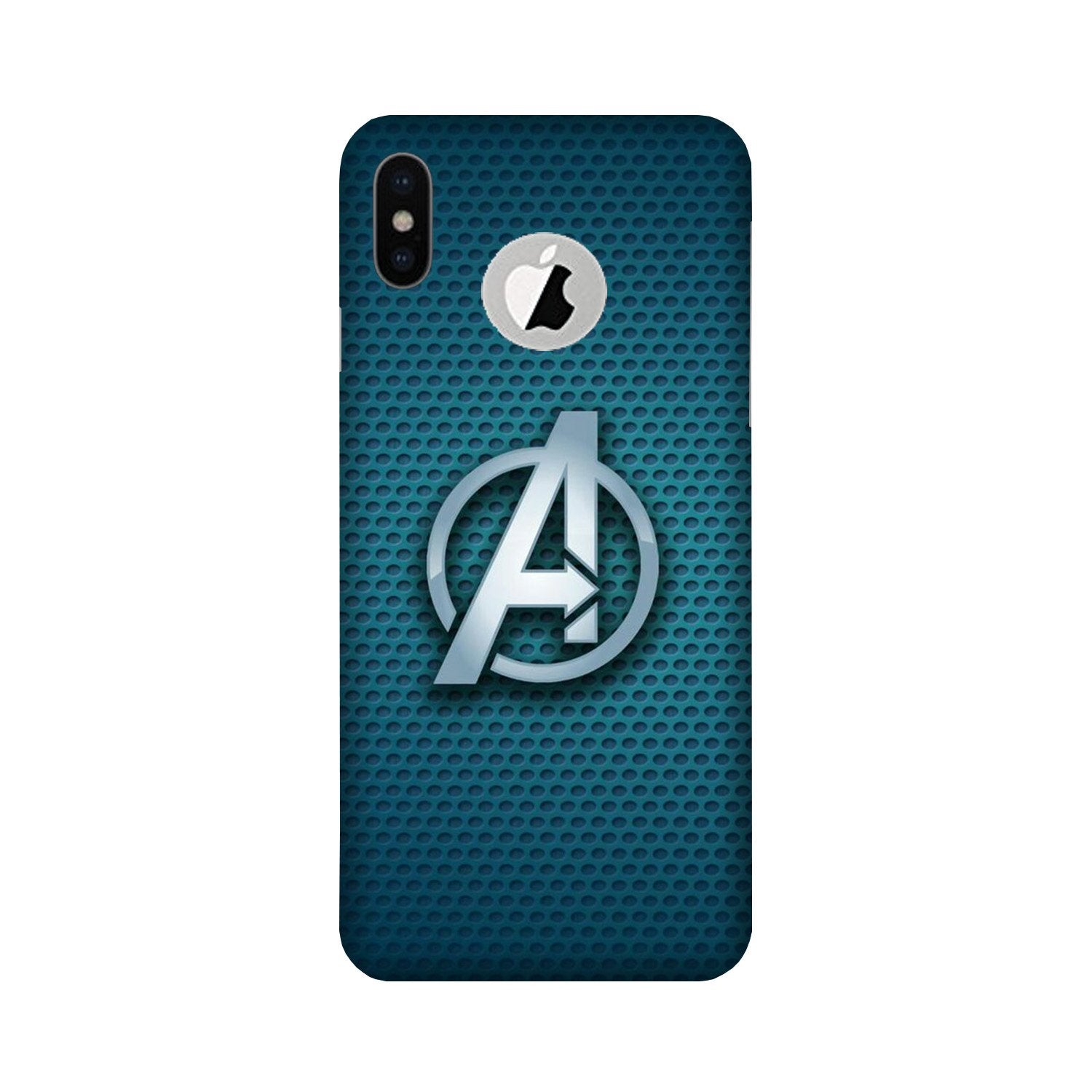 Avengers Case for iPhone Xs logo cut  (Design No. 246)