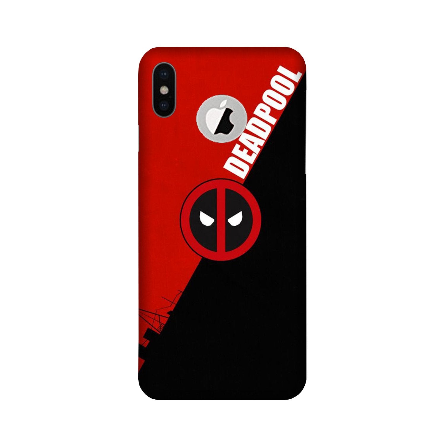 Deadpool Case for iPhone Xs logo cut  (Design No. 248)