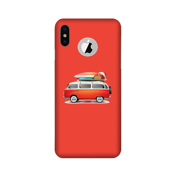 Travel Bus Case for iPhone Xs logo cut  (Design No. 258)