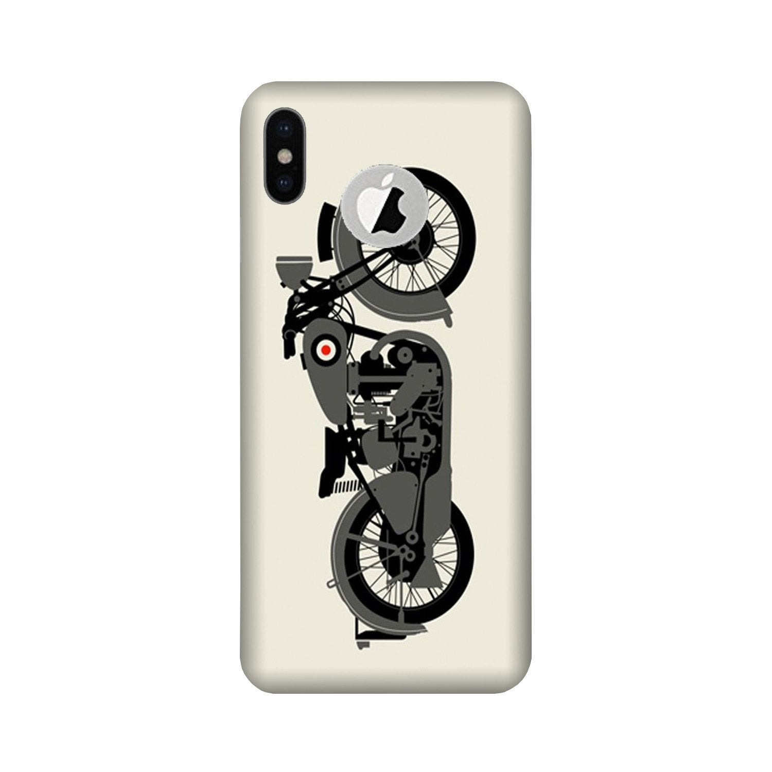 MotorCycle Case for iPhone Xs logo cut  (Design No. 259)