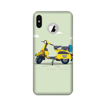 Vintage Scooter Mobile Back Case for iPhone Xs logo cut  (Design - 260)