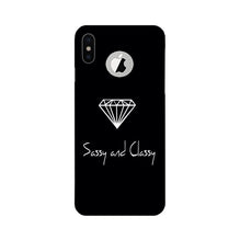 Sassy and Classy Mobile Back Case for iPhone Xs logo cut  (Design - 264)