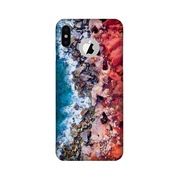 Sea Shore Case for iPhone Xs logo cut  (Design No. 273)