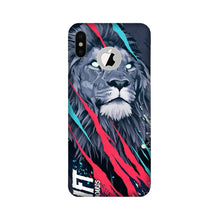 Lion Mobile Back Case for iPhone Xs logo cut  (Design - 278)