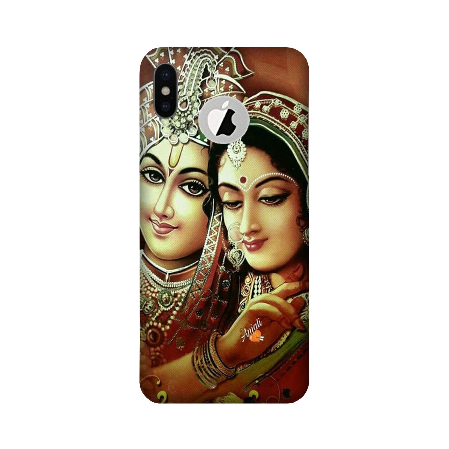 Radha Krishna Case for iPhone Xs logo cut(Design No. 289)