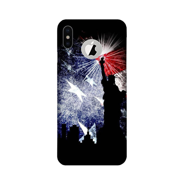 Statue of Unity Case for iPhone Xs logo cut  (Design No. 294)