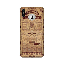 Hogwarts Mobile Back Case for iPhone Xs Logo Cut (Design - 304)