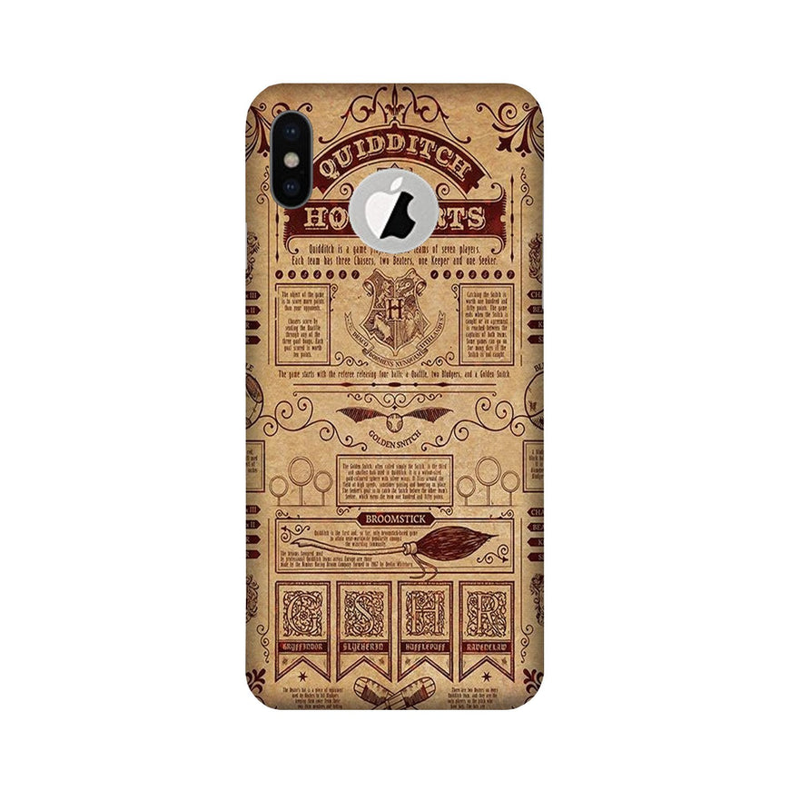Hogwarts Mobile Back Case for iPhone Xs Logo Cut (Design - 304)