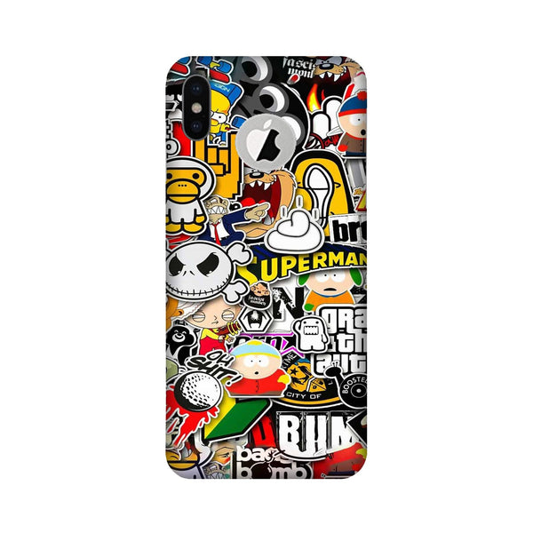 Designer Mobile Back Case for iPhone Xs Logo Cut (Design - 320)