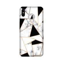 Marble Texture Mobile Back Case for iPhone Xs Logo Cut (Design - 322)