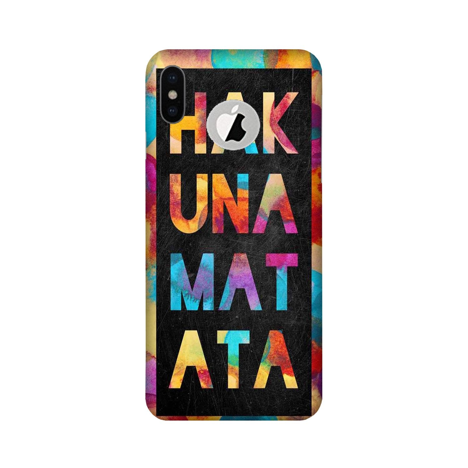 Hakuna Matata Mobile Back Case for iPhone Xs Logo Cut (Design - 323)