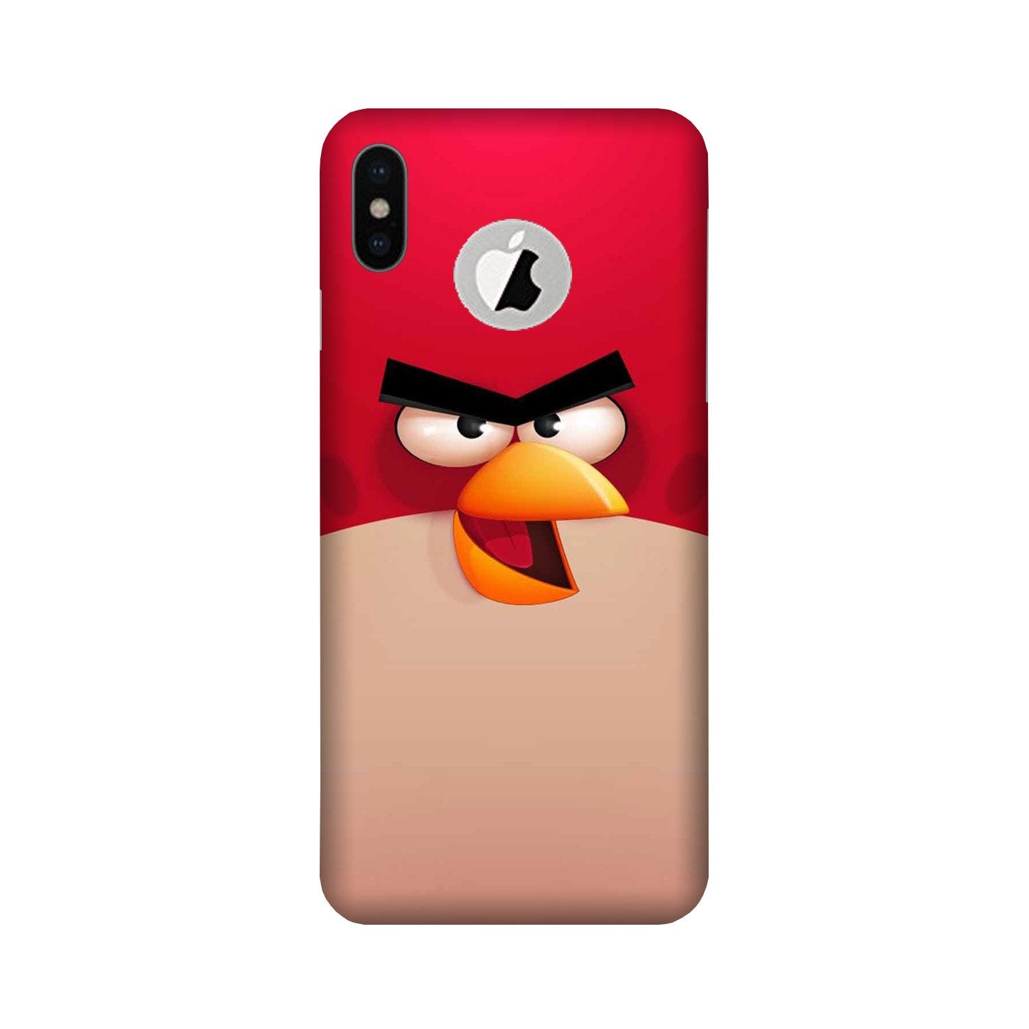 Angry Bird Red Mobile Back Case for iPhone Xs Logo Cut (Design - 325)