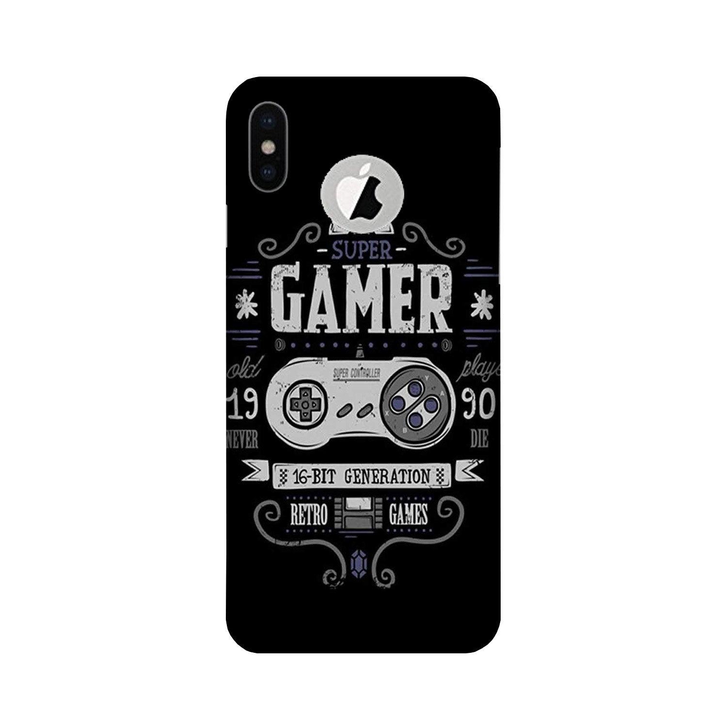 Gamer Mobile Back Case for iPhone Xs Logo Cut (Design - 330)