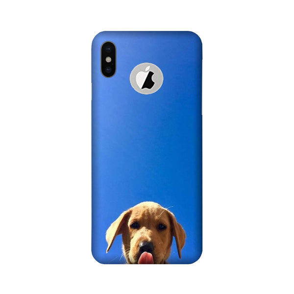 Dog Mobile Back Case for iPhone Xs Logo Cut (Design - 332)
