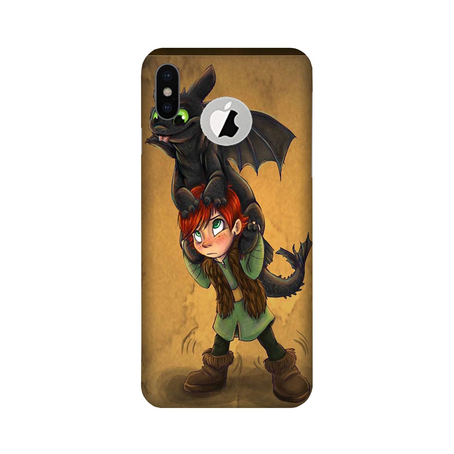 Dragon Mobile Back Case for iPhone Xs Logo Cut (Design - 336)
