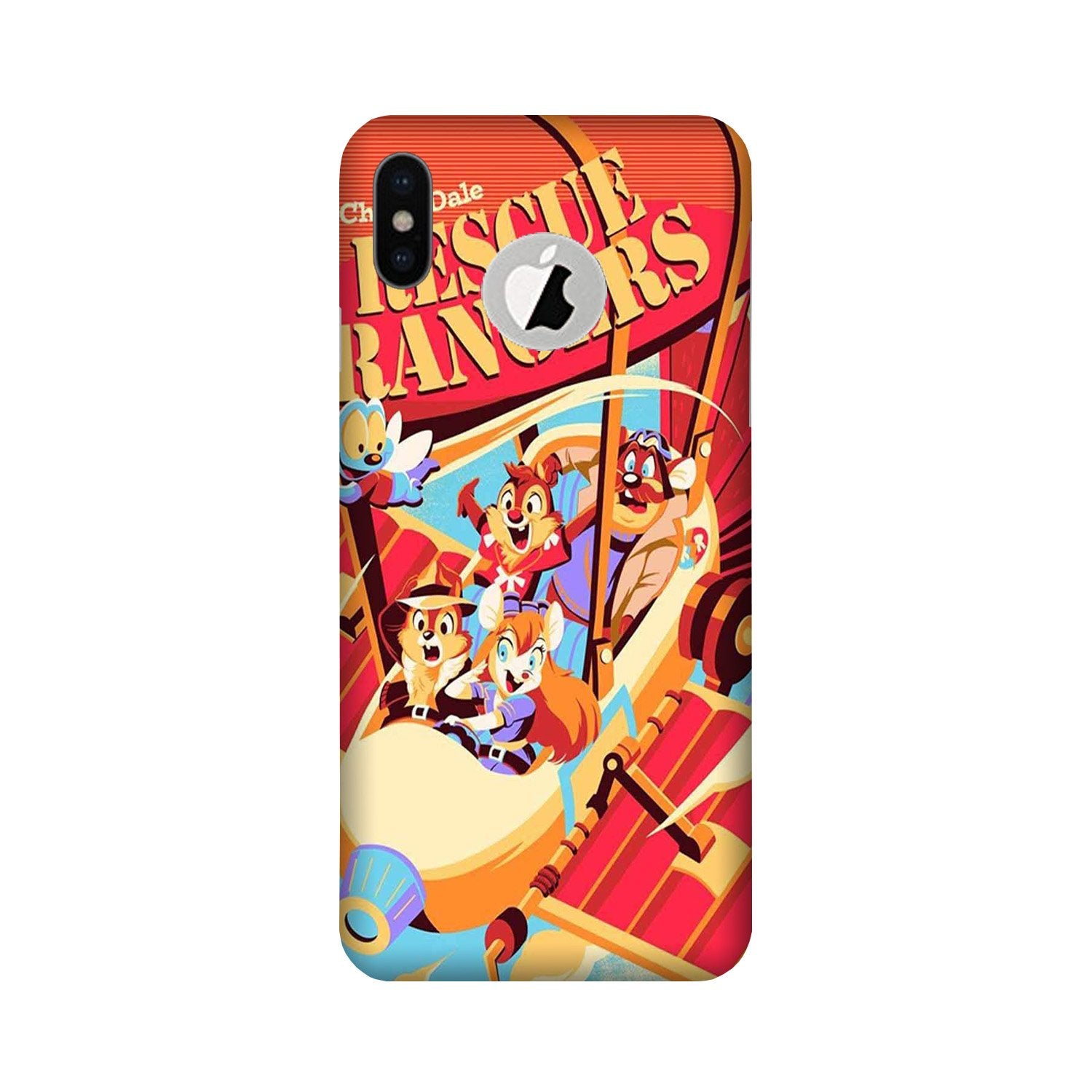 Rescue Rangers Mobile Back Case for iPhone Xs Logo Cut (Design - 341)
