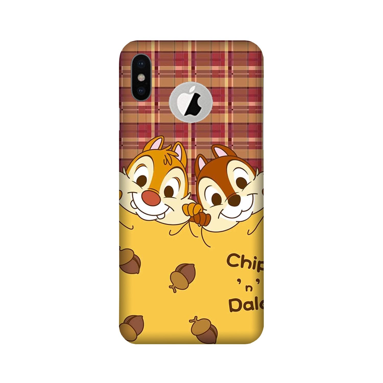 Chip n Dale Mobile Back Case for iPhone Xs Logo Cut (Design - 342)