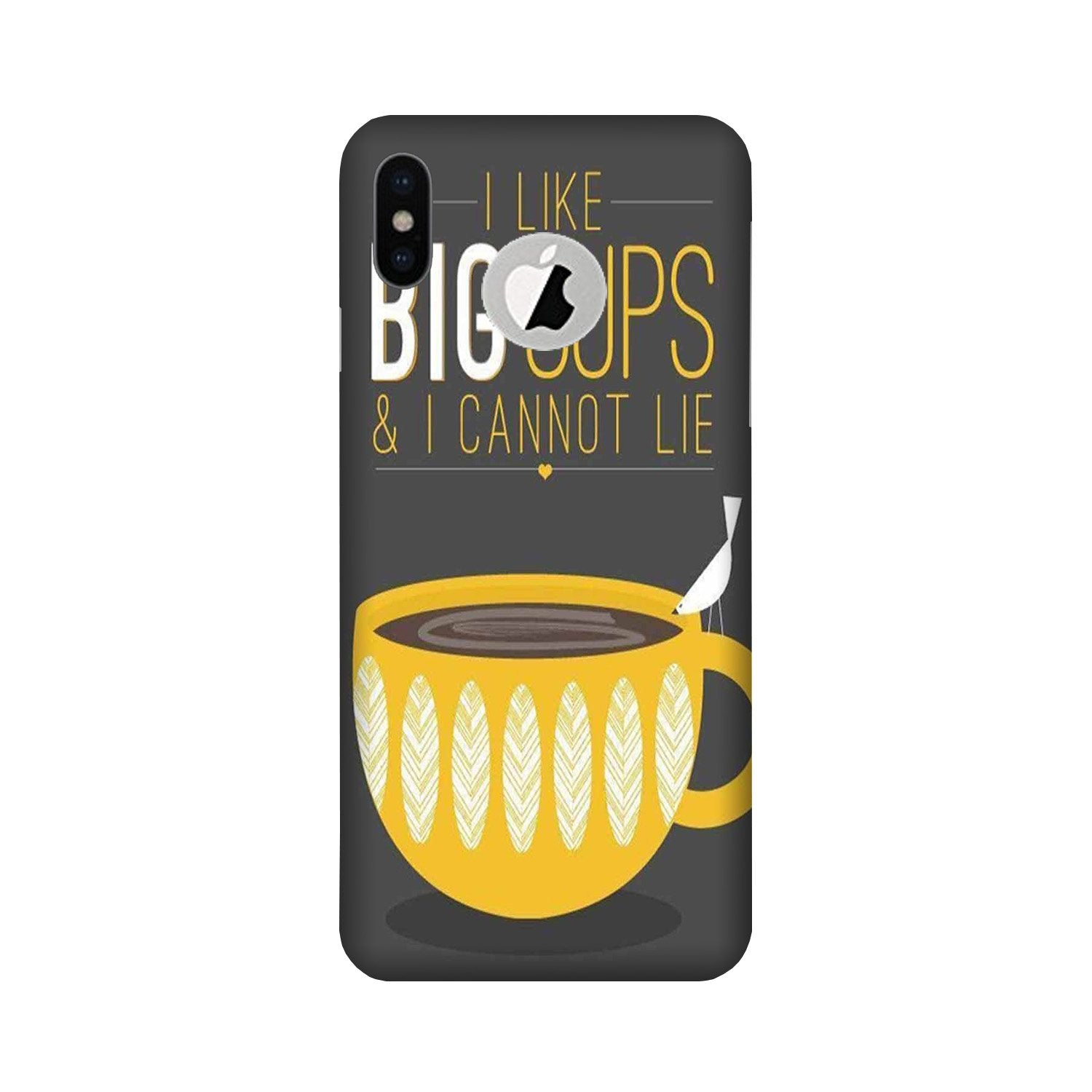 Big Cups Coffee Mobile Back Case for iPhone Xs Logo Cut (Design - 352)