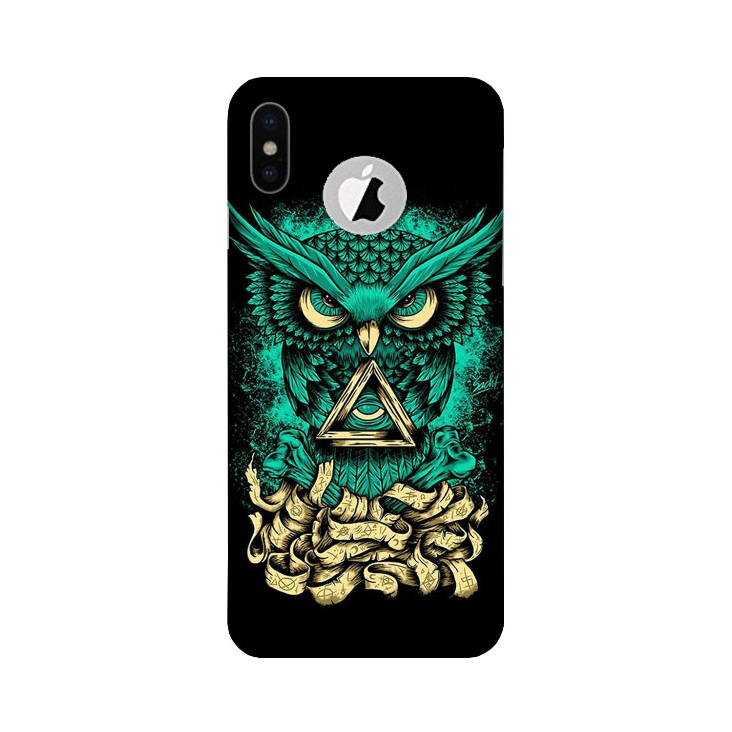 Owl Mobile Back Case for iPhone Xs Logo Cut (Design - 358)
