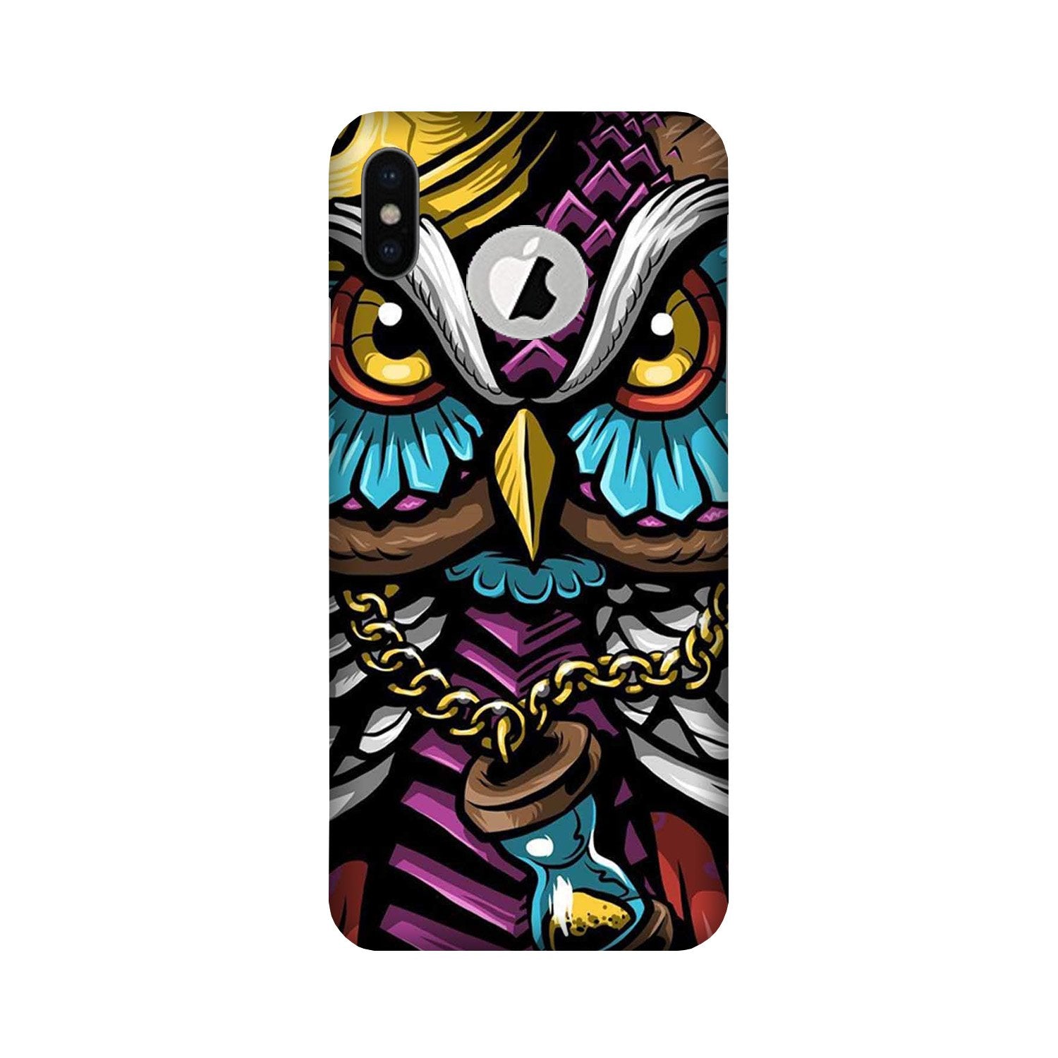 Owl Mobile Back Case for iPhone Xs Logo Cut (Design - 359)