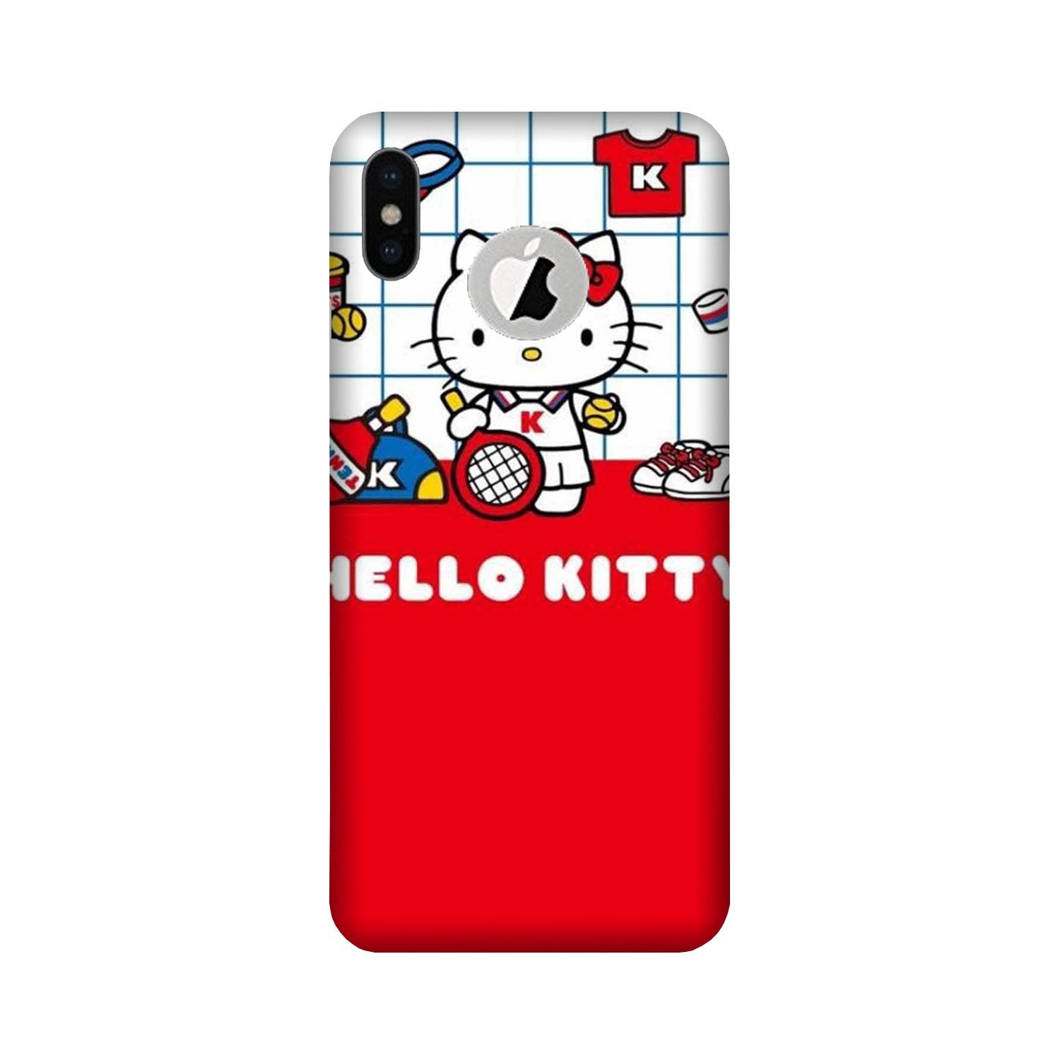 Hello Kitty Mobile Back Case for iPhone Xs Logo Cut (Design - 363)