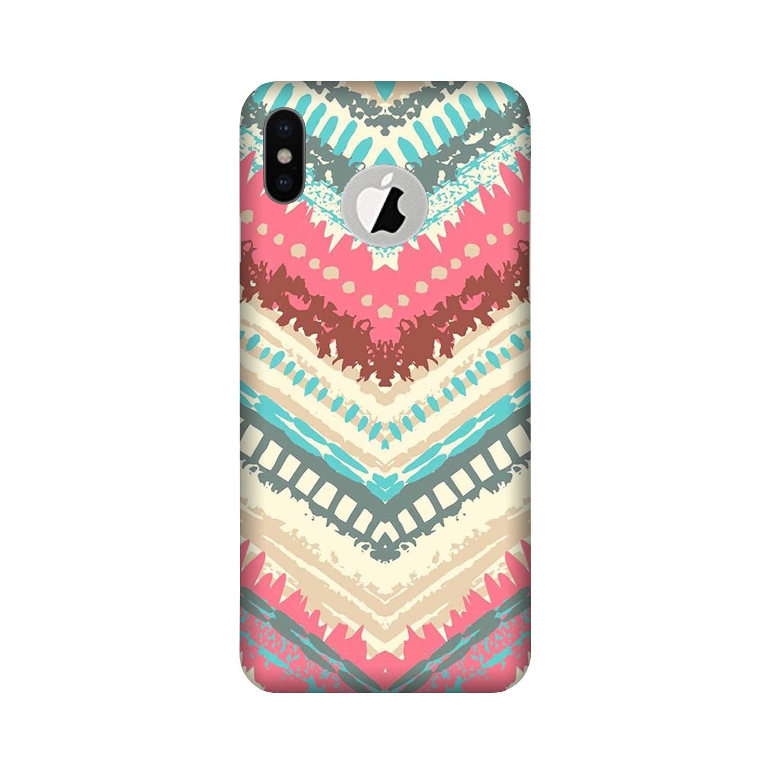 Pattern Mobile Back Case for iPhone Xs Logo Cut (Design - 368)