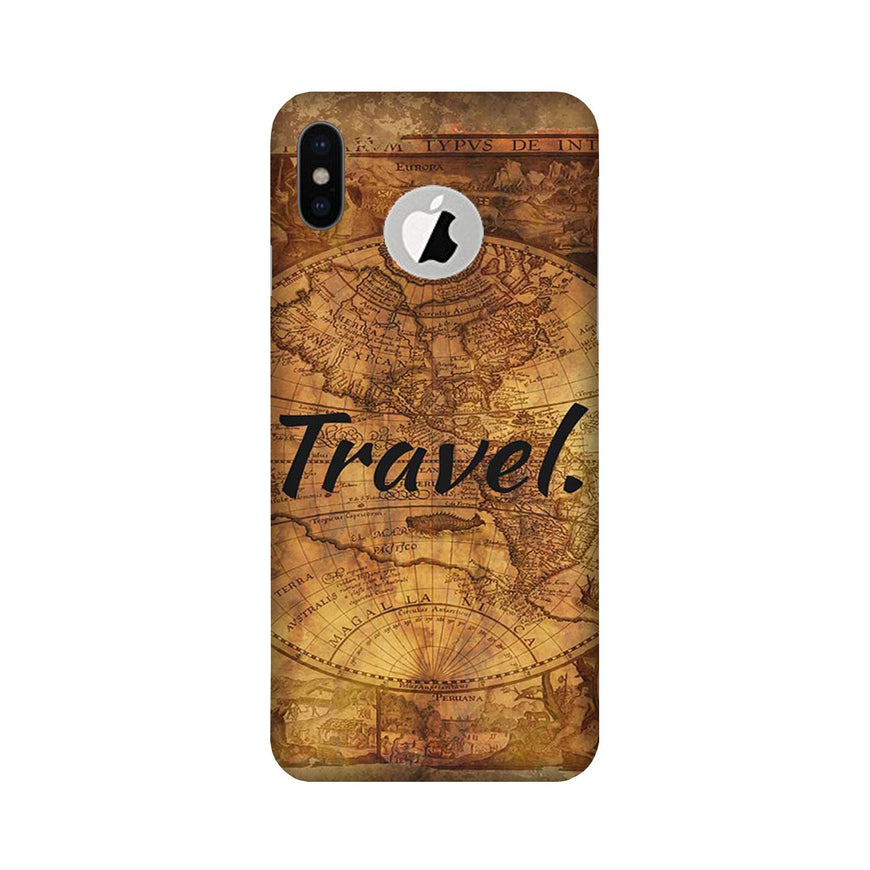 Travel Mobile Back Case for iPhone Xs Logo Cut (Design - 375)