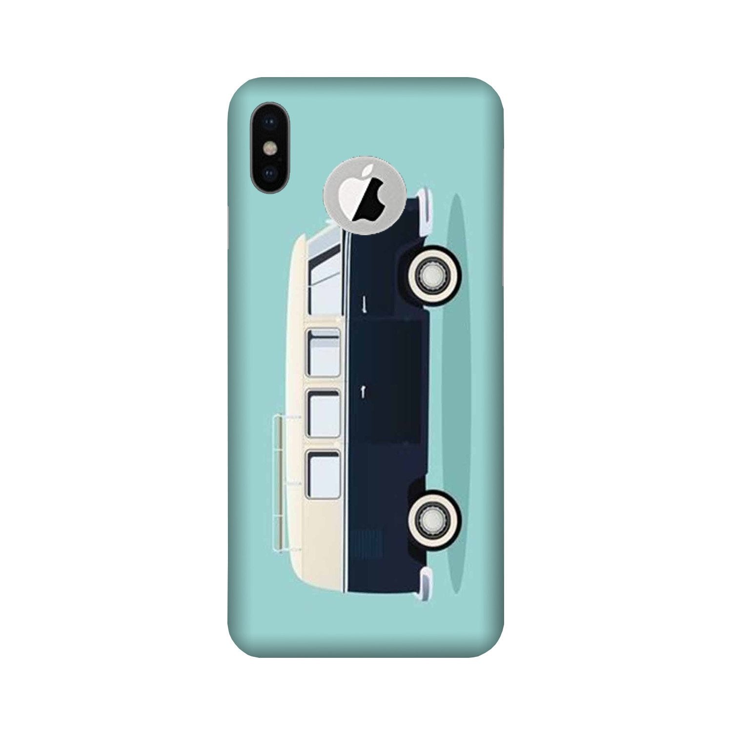 Travel Bus Mobile Back Case for iPhone Xs Logo Cut (Design - 379)