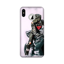 Biker Mobile Back Case for iPhone Xs Logo Cut (Design - 383)