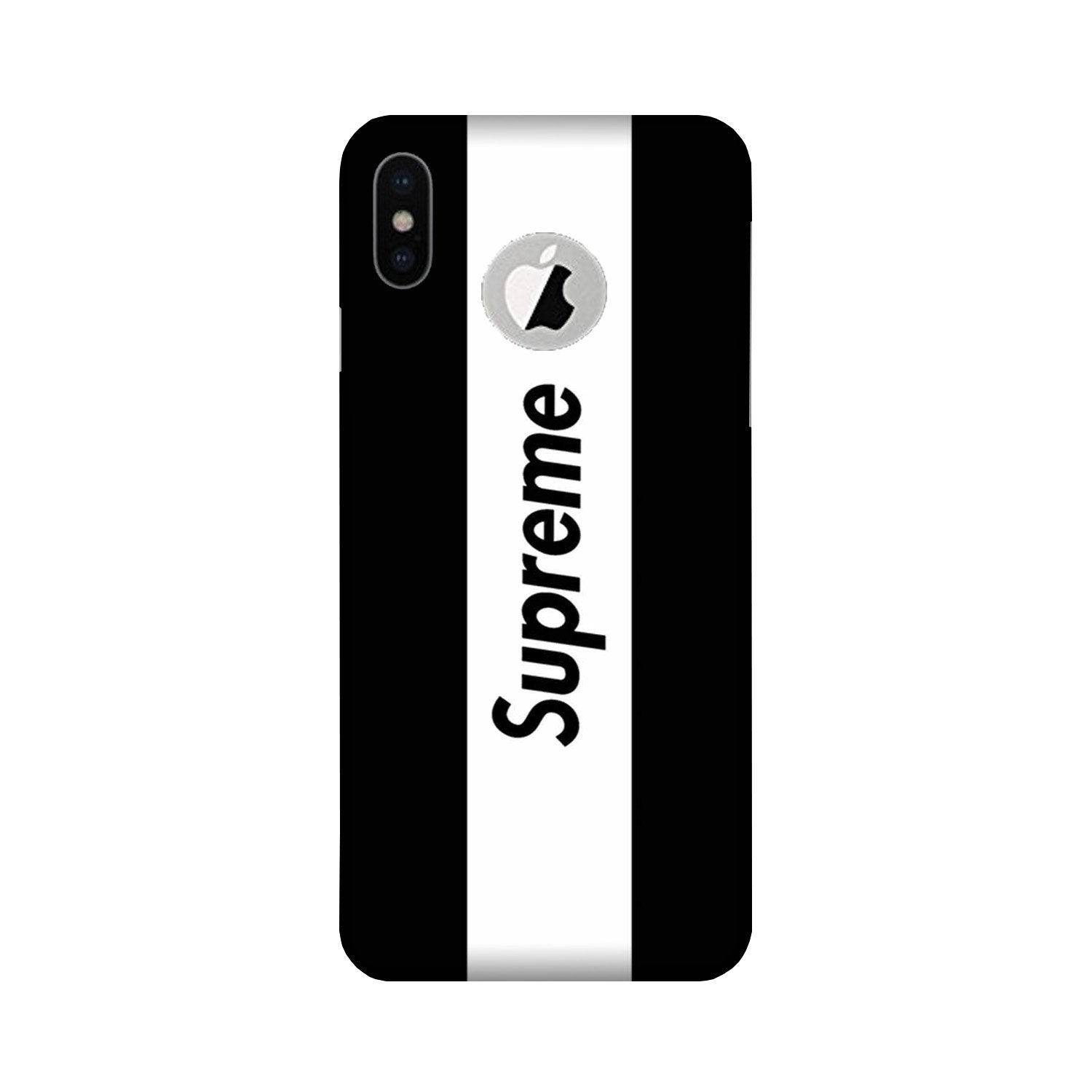 Supreme Mobile Back Case for iPhone Xs Logo Cut (Design - 388)