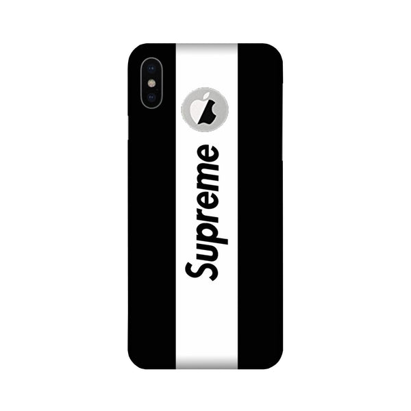 Supreme Mobile Back Case for iPhone Xs Logo Cut (Design - 388)