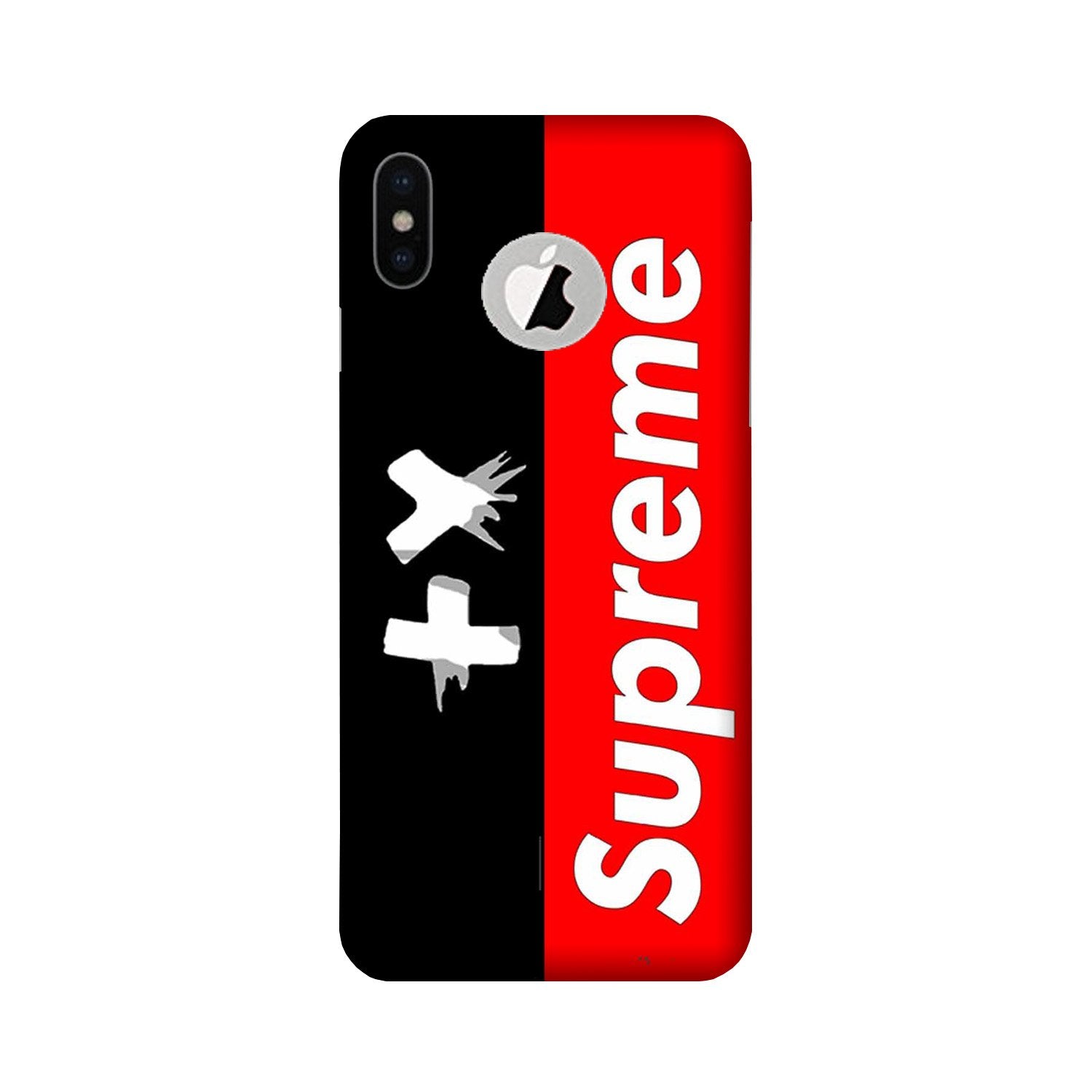Supreme Mobile Back Case for iPhone Xs Max logo cut (Design - 389)