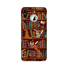 Book Shelf Mobile Back Case for iPhone Xs Logo Cut (Design - 390)