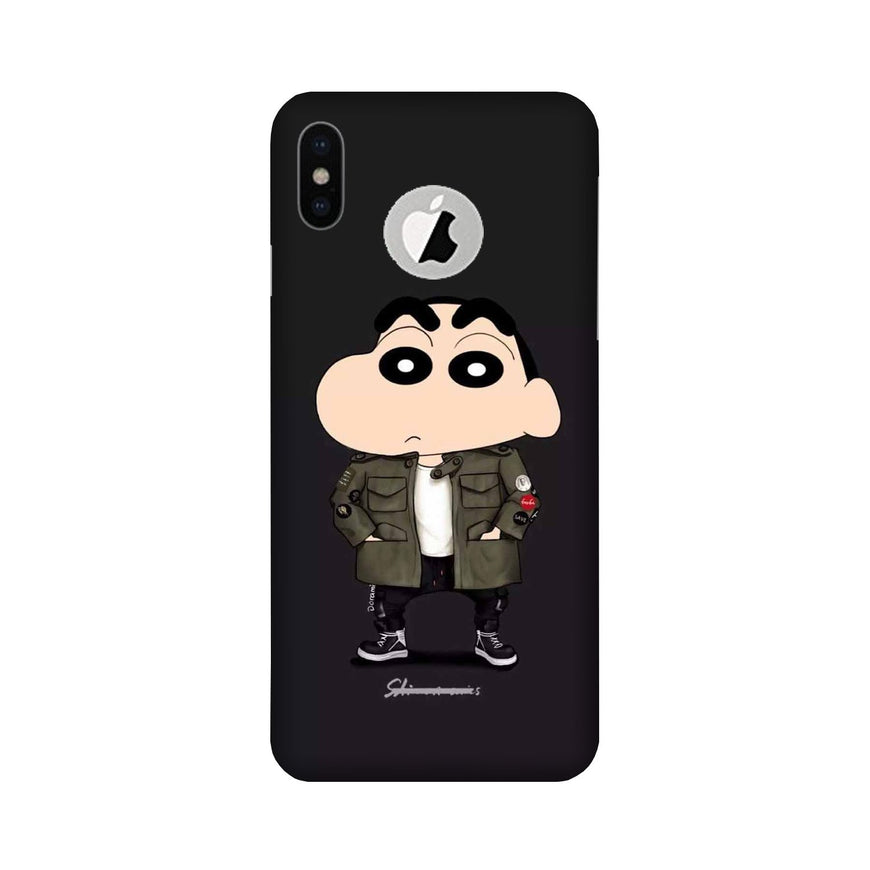 Shin Chan Mobile Back Case for iPhone Xs Logo Cut (Design - 391)