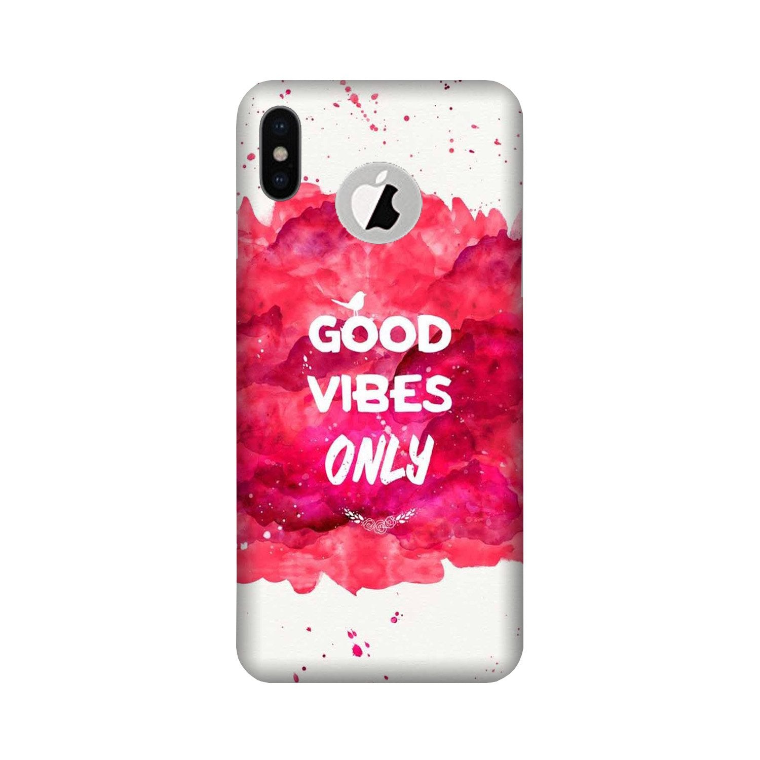 Good Vibes Only Mobile Back Case for iPhone Xs Logo Cut (Design - 393)