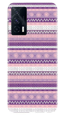Zigzag line pattern3 Mobile Back Case for Vivo iQOO 7 (Design - 11)