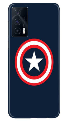 Captain America Mobile Back Case for Vivo iQOO 7 (Design - 42)