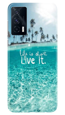 Life is short live it Mobile Back Case for Vivo iQOO 7 (Design - 45)