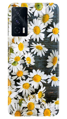 White flowers2 Mobile Back Case for Vivo iQOO 7 (Design - 62)