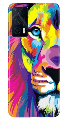 Colorful Lion Mobile Back Case for Vivo iQOO 7  (Design - 110)