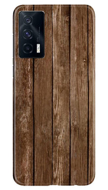 Wooden Look Mobile Back Case for Vivo iQOO 7  (Design - 112)