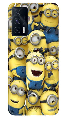 Minions Mobile Back Case for Vivo iQOO 7  (Design - 127)