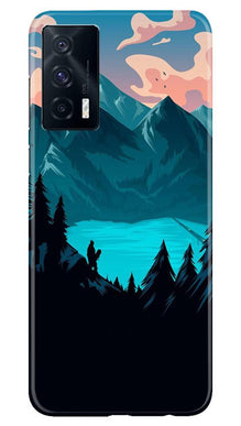 Mountains Mobile Back Case for Vivo iQOO 7 (Design - 186)